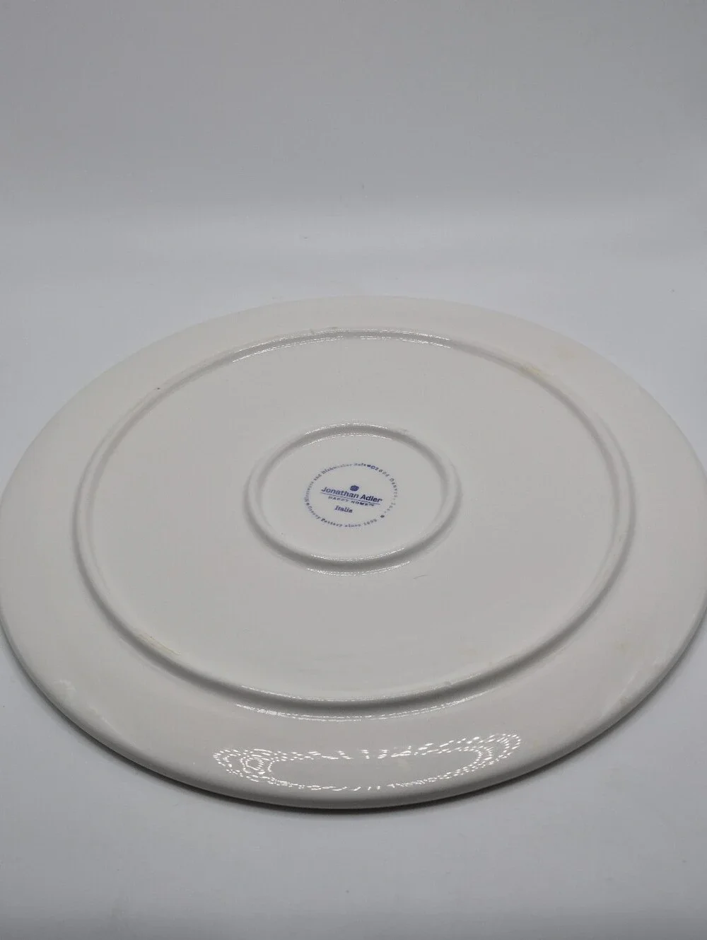 Jonathan Adler Striped Ceramic Cake Plate- Multicolor